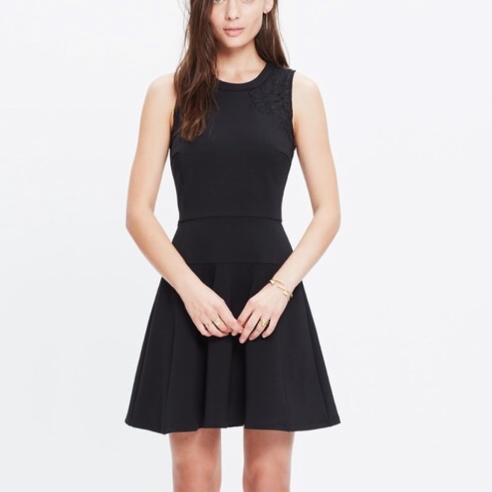 Madewell Black Lace Inset Everywhere Dress 4